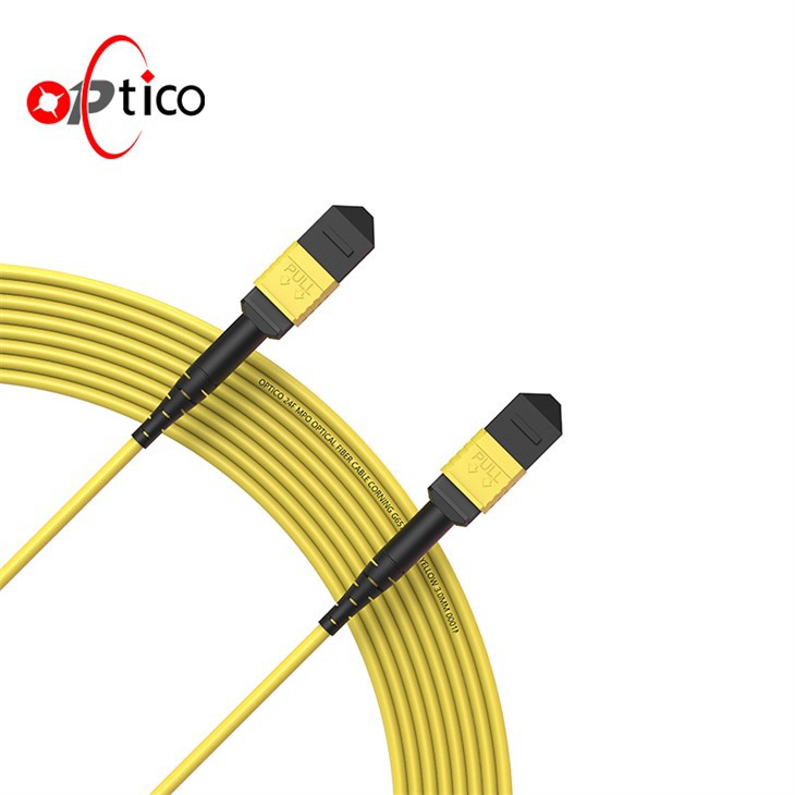 24F MPO Male To MPO Female Trunk Cable SM MM Customizable