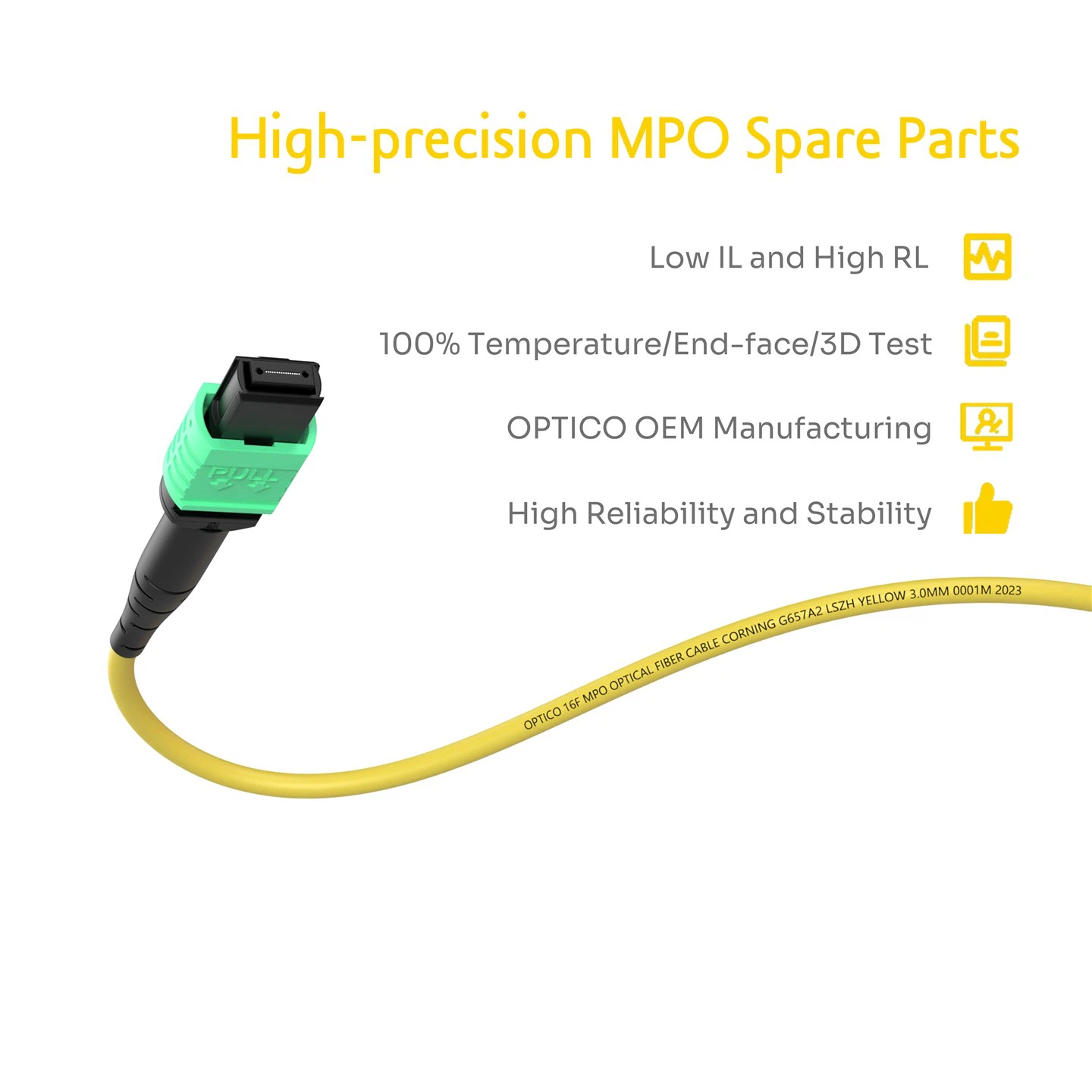 16F MPO-MPO Female Trunk Cable OS2