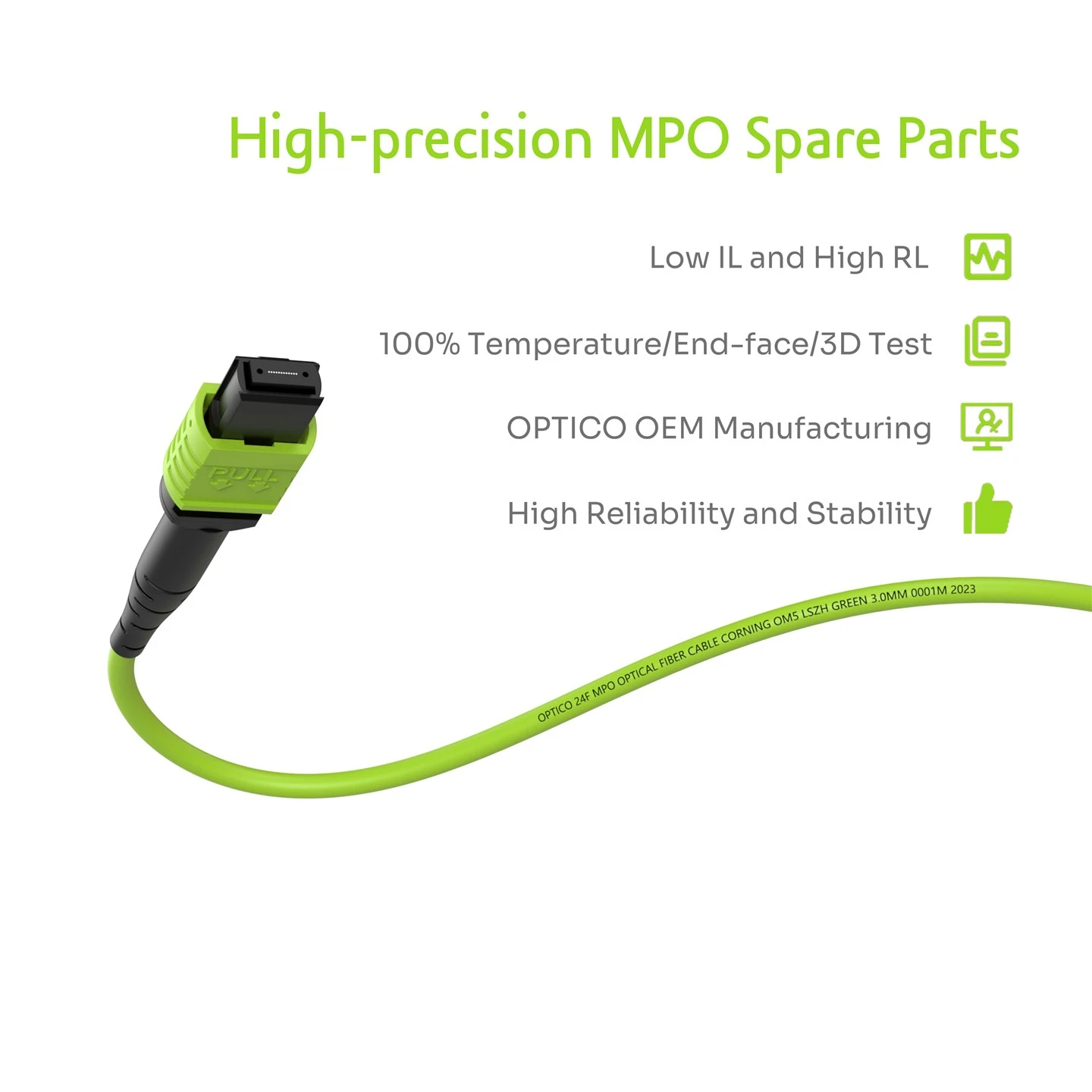 24F MPO Trunk Cable OM5 Female 2×12 24F MPO Trunk Cable OM5 Female 2×12